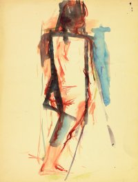 Ohne Titel, Aquarell auf Papier, 40 x 30 cm, 1978