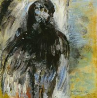 Vogel 1, Öl auf Leinwand, 40 x 40 cm, 1987