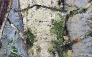 Birke 6, Öl auf Leinwand 2021, 60 x 80 cm