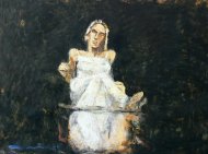 Figur im schwarz, Öl auf Leinwand 2024, 70 x 100 cm