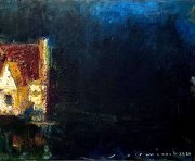 Haus von W.L, Öl auf Leinwand, 30 x 40 cm