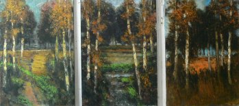 Landschaft, Öl auf Leinwand 2024, 100 x 70 cm ( 3 pcs)