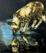 Lycaon Pictus 3, Öl auf Leinwand 2024, 60 x 40 cm